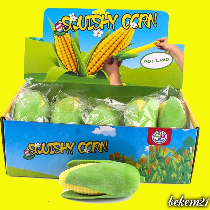 Squishy Ngô Bóc Vỏ Màu Xanh Ngô Chín Vàng đáng yêu mochi slime bóp xả stress giải tỏa căng thẳng