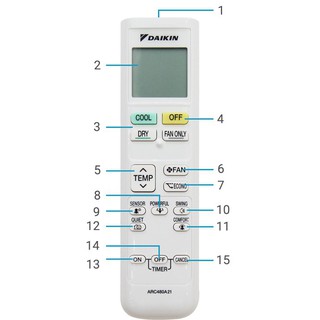 Điều khiển điều hòa Daikin lnverter 1 chiều xịn (trắng)