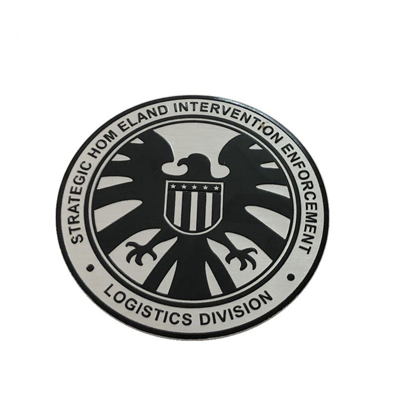 Tem Logo Kim Loại Khiên Hình đại Bàng Shield (mẫu 2) Ms-274
