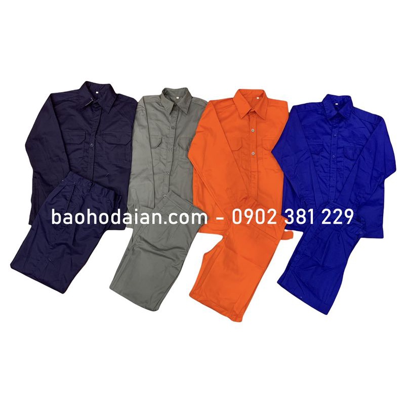 Quần áo đồng phục công nhân vải kaki 65/35 thấm hút mồ hôi