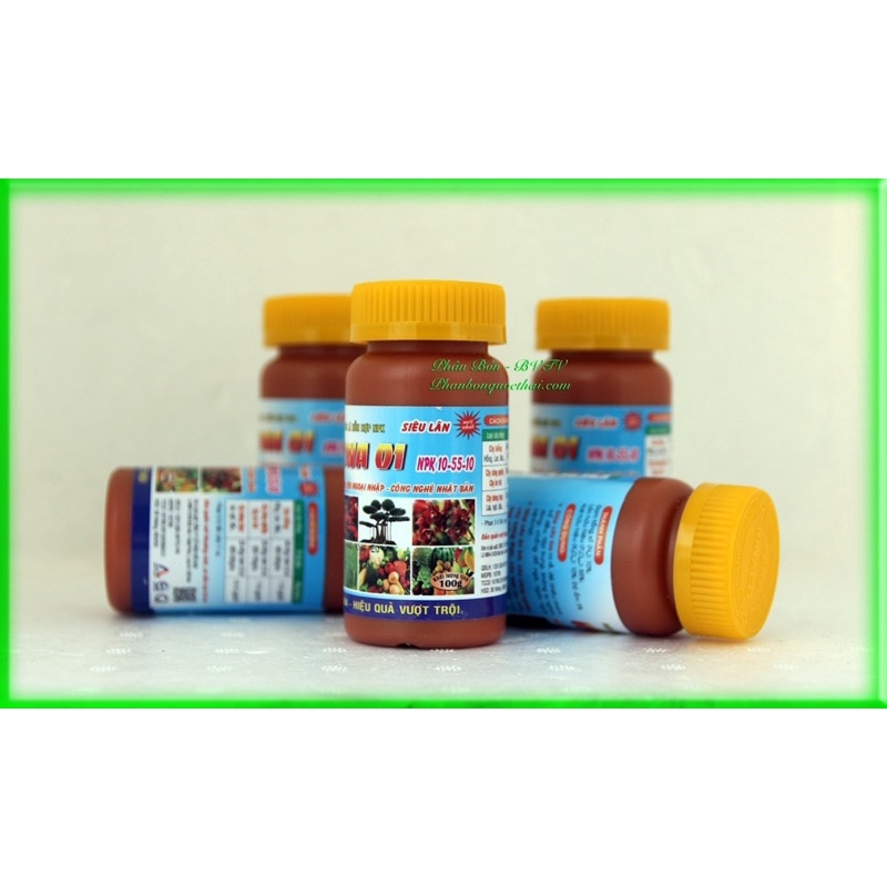 Siêu Lân Kích Thích Ra Hoa, Tạo Mầm Nụ,Kina 10-55-10 hũ 100gr