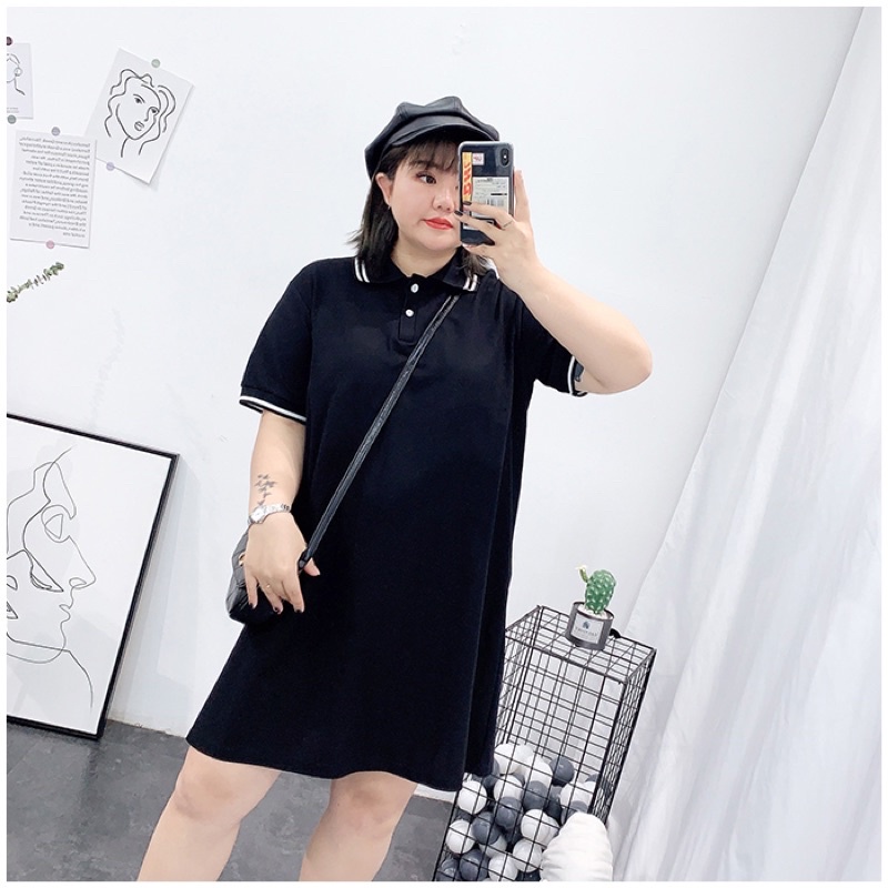 Váy Nữ Phong Cách Hàn Quốc❤️ Dành Cho Các Bạn Nữ Mập Béo ❤️ Váy Polo Chất Cotoon ❤️