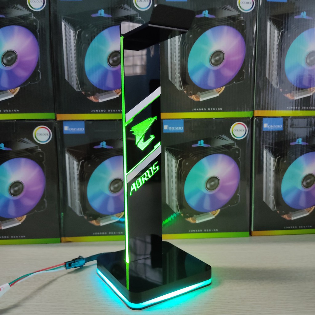 Giá treo tai nghe Gaming Logo Aorus Led RGB Coolmoon | BigBuy360 - bigbuy360.vn