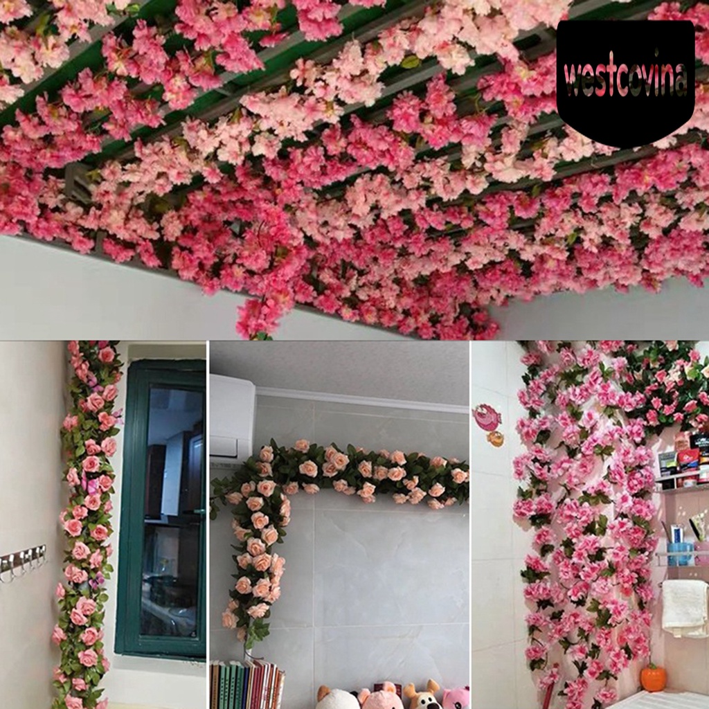 [Hot]☀ Chùm Hoa Hồng Giả 7 Màu Thân Thiện Với Môi Trường Dùng Trang Trí Nhà Cửa