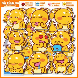 [Bộ 50 Sticker] Rồng Dễ Thương dán điện thoại, laptop, mũ bảo hiểm, guitar, vali MSP: ST04