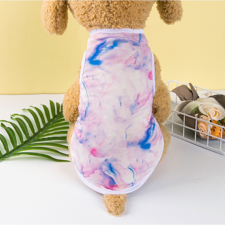 Áo Thun Không Tay Nhuộm Màu Thời Trang Mùa Hè Cho Thú Cưng