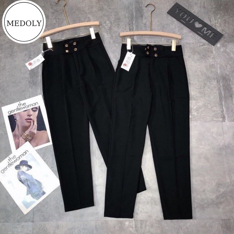 Quần baggy, quần tây kiểu, 4 khuy bấm chất tuyết mưa siêu đẹp