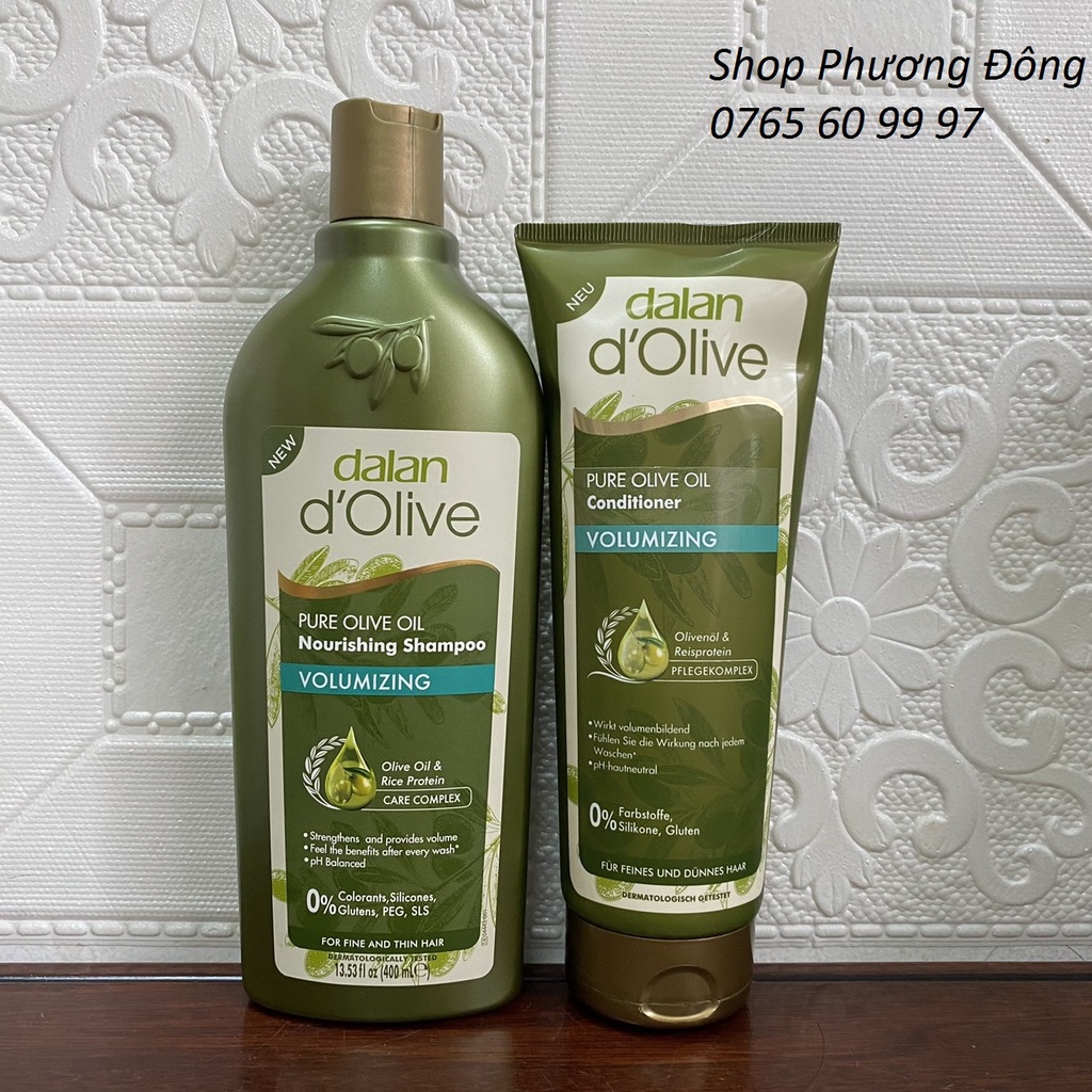 Dầu Gội, Dầu Xả Olive Cho Tóc Mỏng Và Yếu Dalan D'Olive Nutrition Volumizing