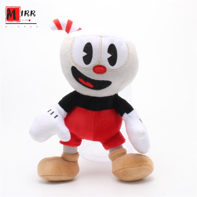 Đồ Chơi Nhồi Bông Hình Cuphead 9.8 Inch,Cuphead Mugman Plush 9,8 " Đồ chơi nhồi bông mềm cho trẻ em,Phiêu lưu Cuphead