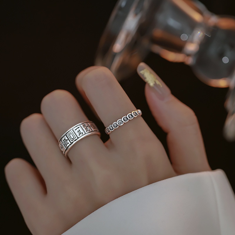 Nhẫn hở thời trang phong cách hip hop retro 19a1412