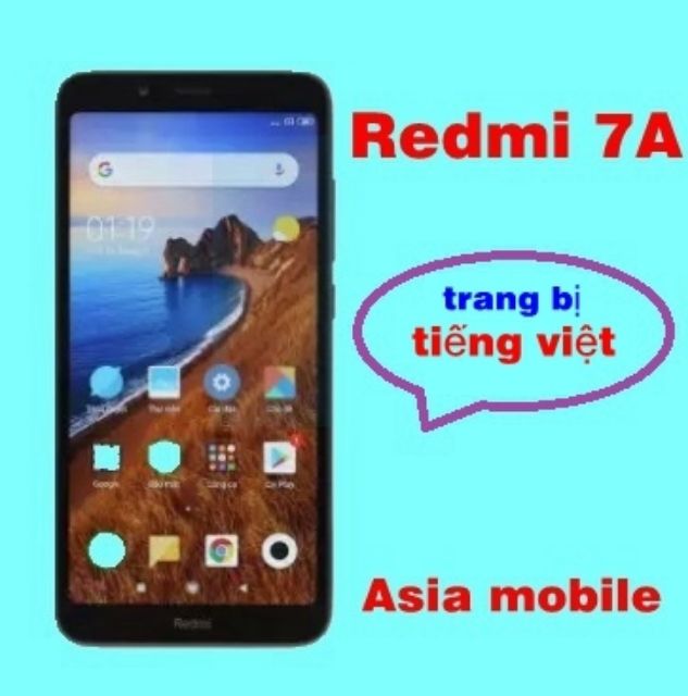 (Bán lẻ= Giá sỉ) Điện thọai Xiaomi Redmi 7A  (2GB/16GB) mới 100% có tiếng Việt.