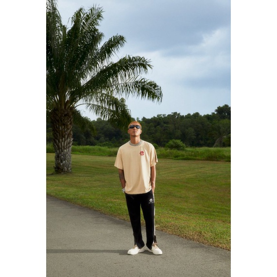 Áo phông nam MIKENCO Interlocking beige tshirt