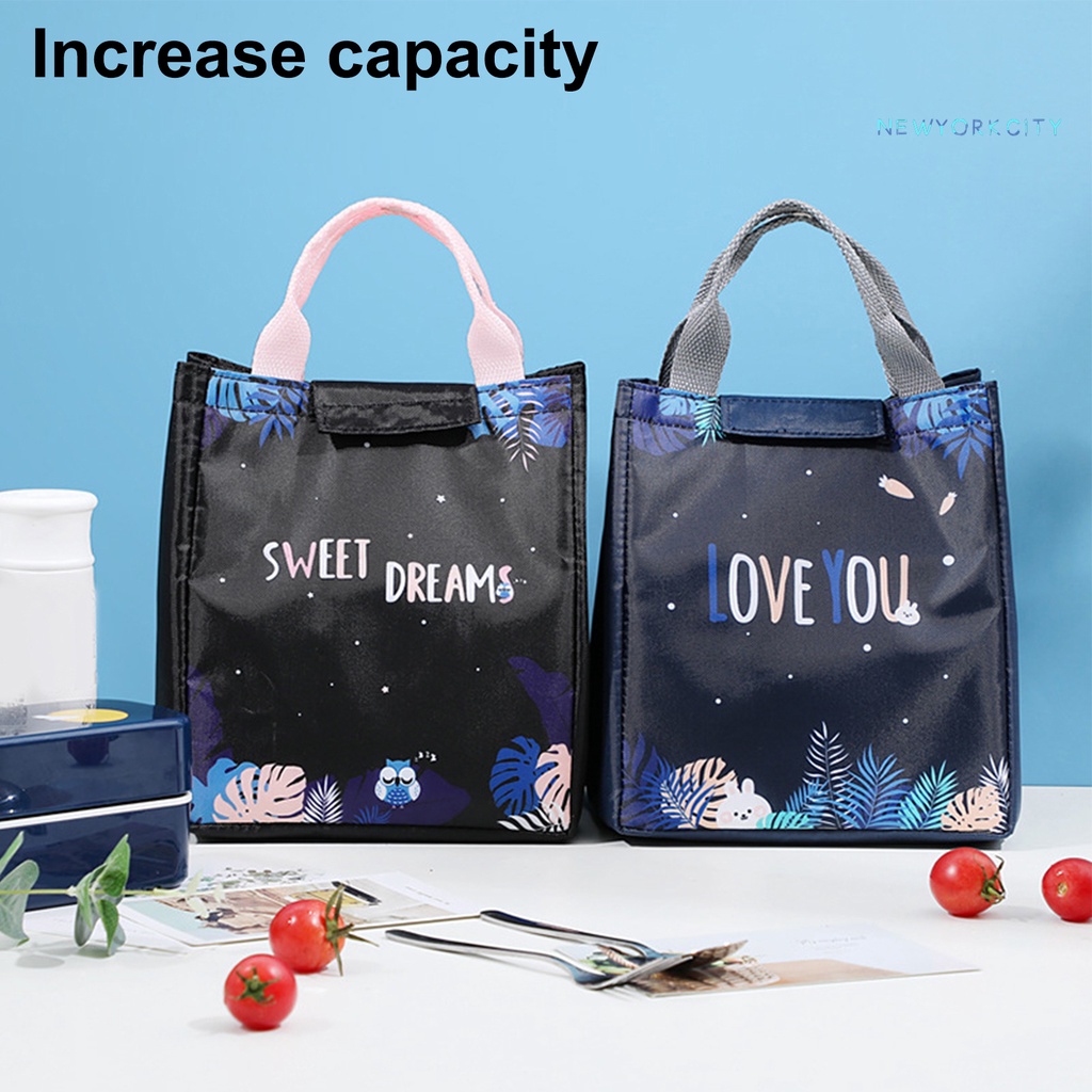 Túi Tote Cách Nhiệt Bằng Vải Oxford Mịn Chống Dầu Sức Chứa Lớn