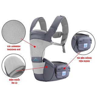 Địu ngồi trẻ em 4 tư thế siêu mềm công nghệ air mesh thoáng khí comfybaby - ảnh sản phẩm 3