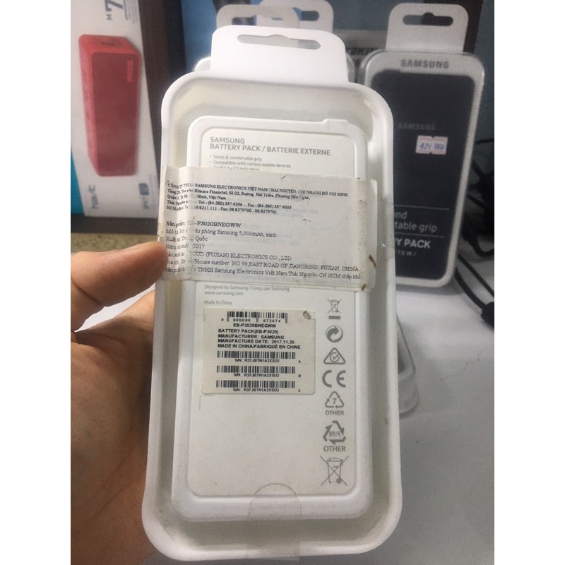 Pin sạc dự phòng samsung battery pack 5000 mAh 7.5W micro usb - Hàng chính hãng