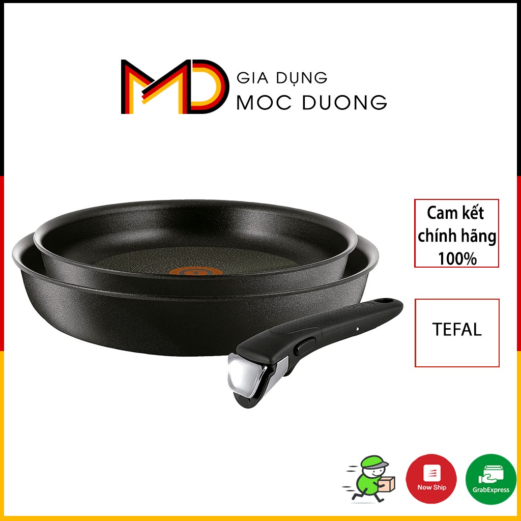 Bộ chảo Tefal Ingenio Expertise 24 + 28cm bên trong và bên ngoài phủ chống dính
