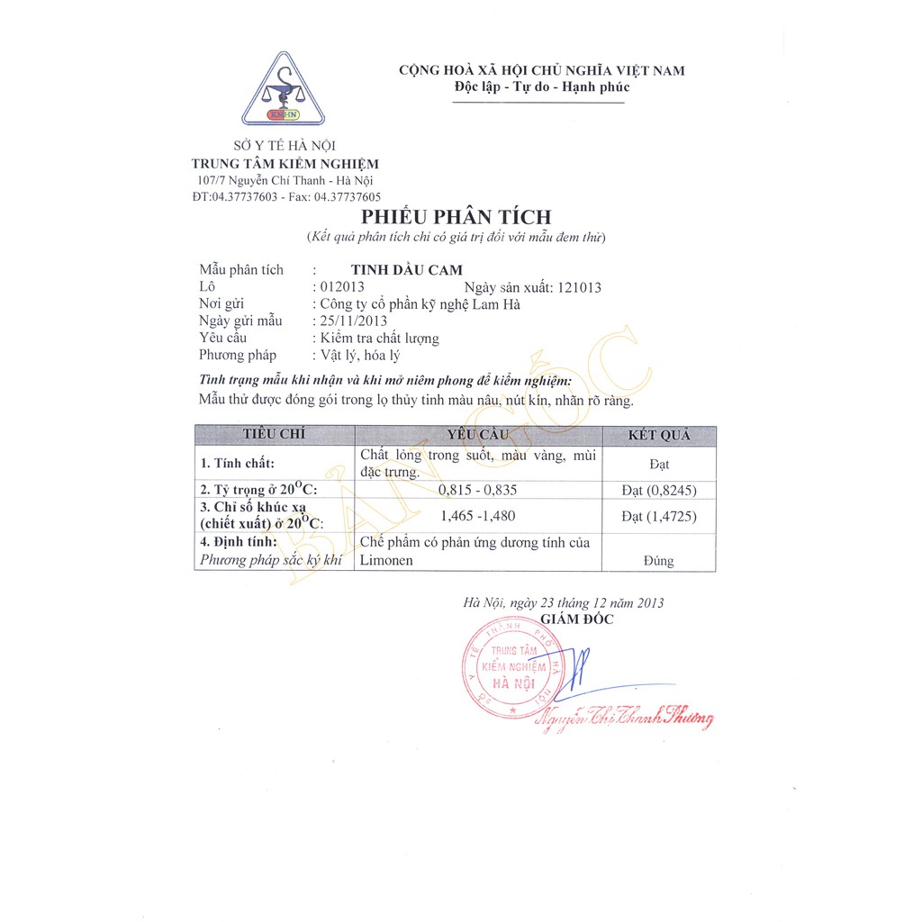 Tinh dầu Vỏ Cam LAMHA 10ml