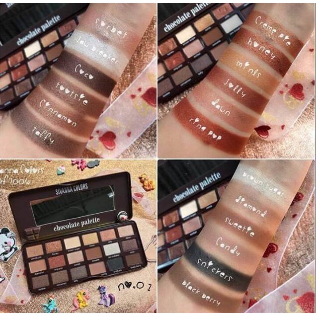 BẢNG MÀU MẮT 18 Ô SIVANNA COLORS THE SWEETEST & CHOCOLATE PALETTE (HF7006)