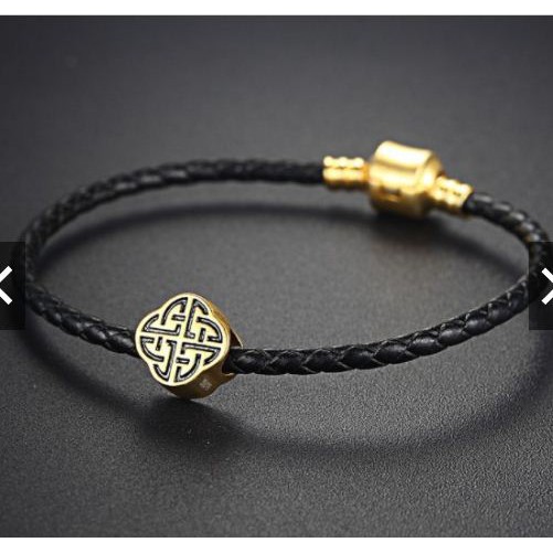 Vòng tay phong thuỷ Vạn lộc (dây da) mang lại may mắn, tài lộc