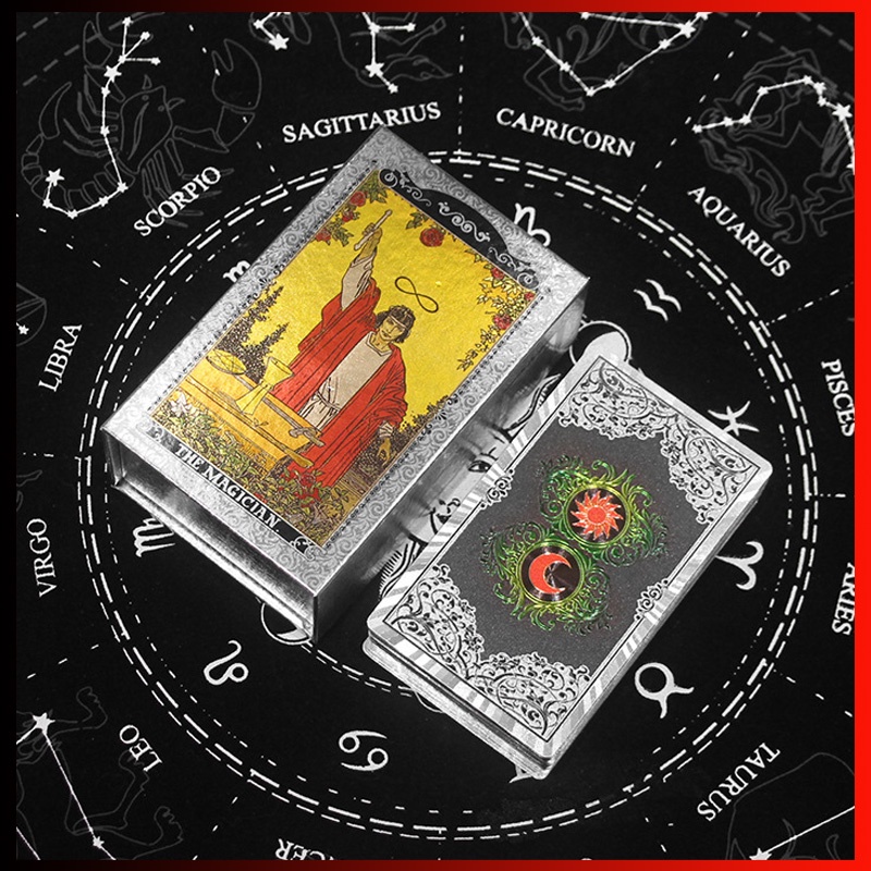 Bộ Bài Tarot Bằng PVC Chống Nước Chống Mòn Màu Bạc / Vàng Sang Trọng