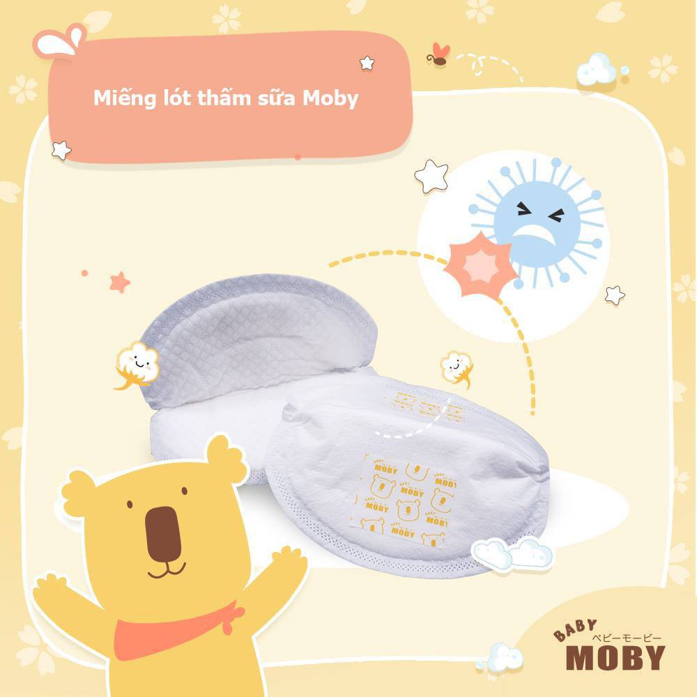 Miếng Thấm Sữa Moby Cho Mẹ Bảo vệ mẹ, an toàn bé