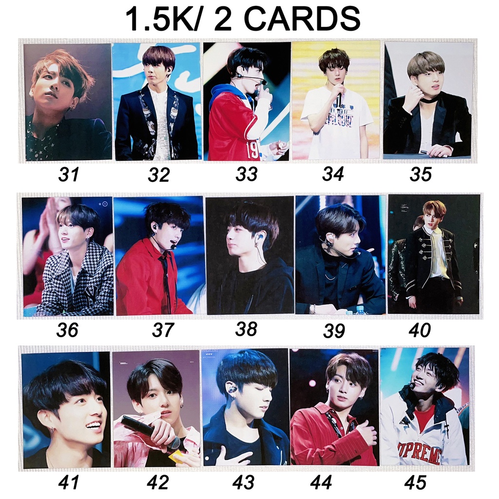 Sale set card hình của JUNGKOOK BTS