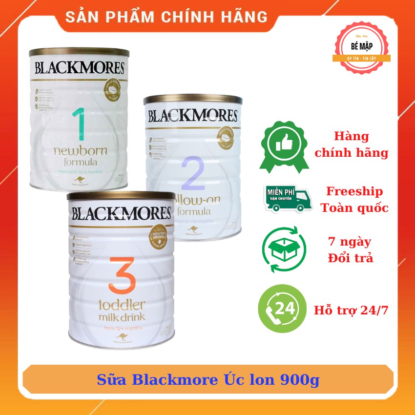 (Date mới nhất) Sữa Blackmore Úc số 1, 2, 3 lon 900g