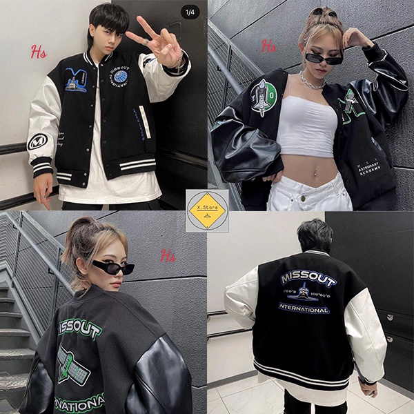 Áo Khoác Bomber Jacket Varsity Cardigan Missout Hót 2022 Dày 2 Lớp Unisex X.Store Có Ảnh Thật Tự Chụp + Đánh Giá 913