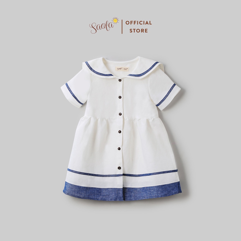 Váy Thủy Thủ Tay Ngắn Xinh Xắn Cho Bé Gái - SOFIA DRESS - DRL014 - SAOLA KIDS CLOTHING