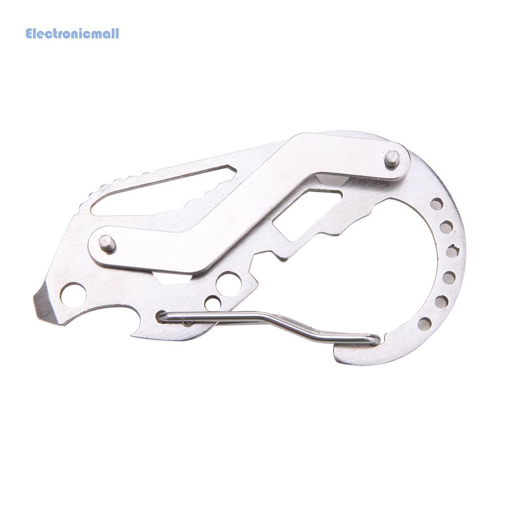EleEDC Multi-function Key Holder Screwdriver Wrench Carabiner Outdoor Tools