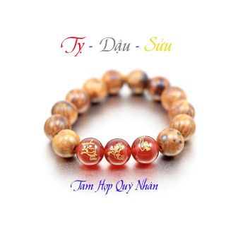 Vòng Tam Hợp Tỵ - Dậu - Sửu Gỗ Huyết Long