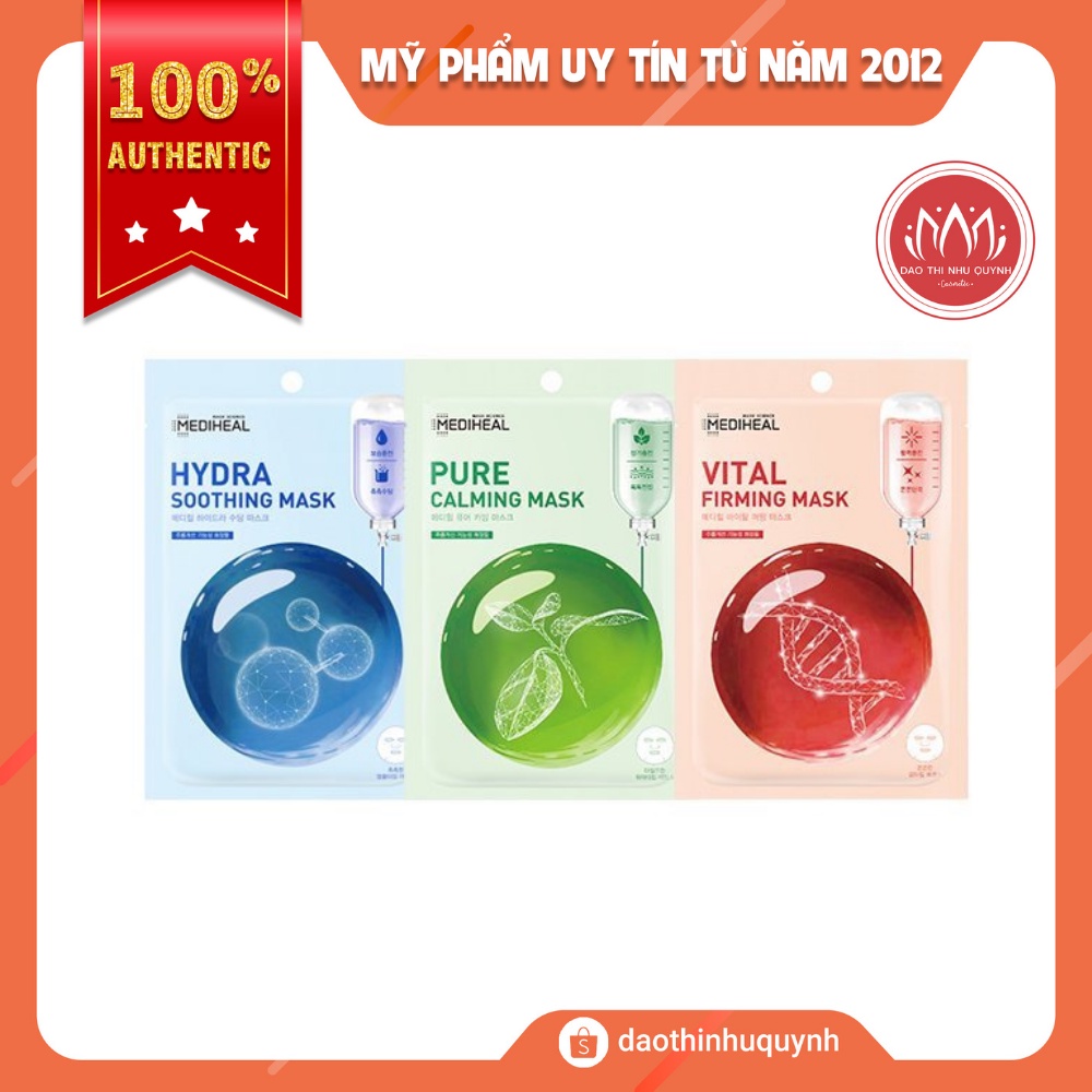 Mặt nạ Mediheal 3 màu Vital Firming - Pure Calming - Hydra Soothing Mask