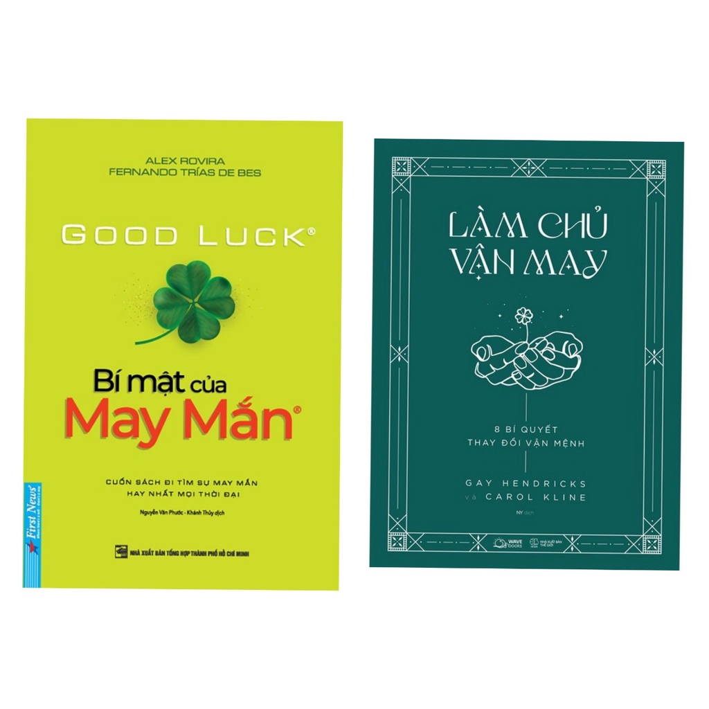 Sách Combo 2c: Làm Chủ Vận May - 8 Bí Quyết Thay Đổi Vận Mệnh - az + Bí Mật Của May Mắn (Khổ lớn) First News