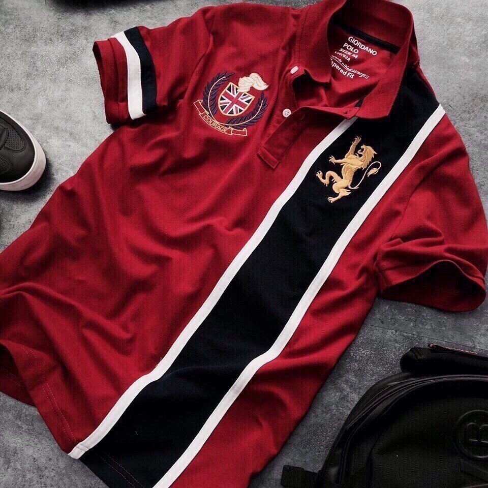 Áo Thun Nam Polo Thêu Logo Sư Tử Thời Trang ERINA Tạo Cảm Giác Thoải Mái Khi Mặc