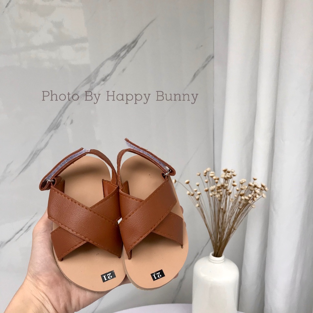 Ảnh thật Dép Quai Hậu Sandal Quai Chéo Đế Chống Trơn Trượt Cho Bé Trai Bé Gái KB001