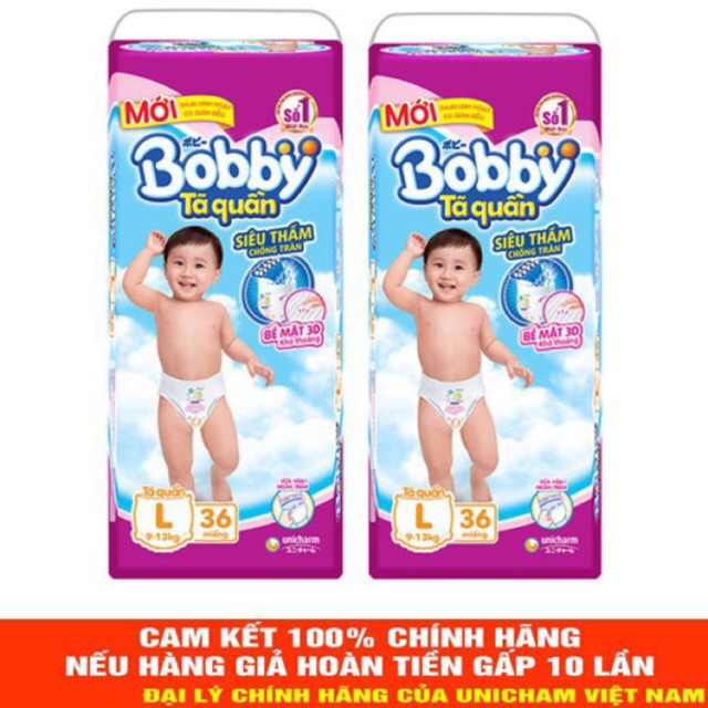 &lt; Giảm giá 3 ngày&gt; Tã quần Bobby L36/XL 32/ M40 - Bỉm Bobby chính hãng