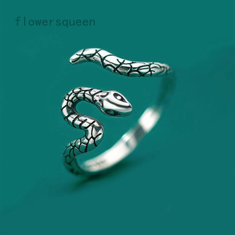 flowersqueen Nhẫn hình rắn thiết kế ấn tượng