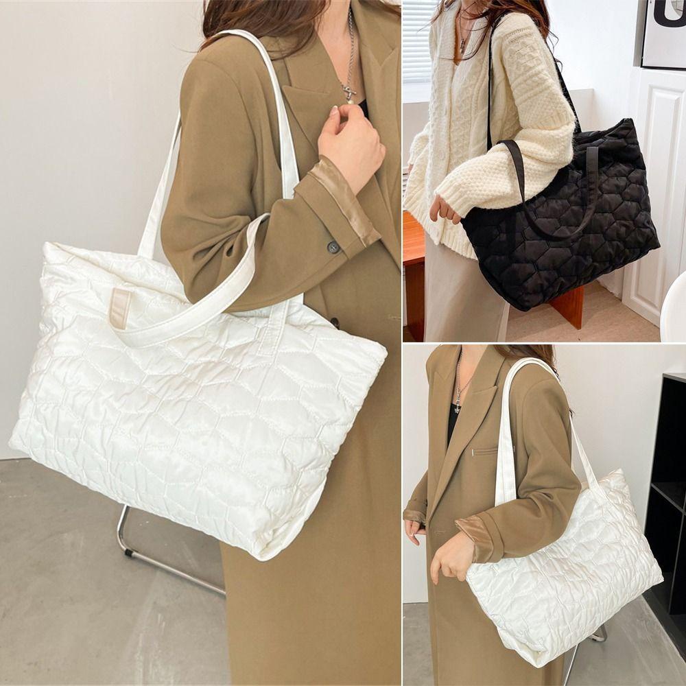 Túi Xách Đeo Vai Vải Cotton Gọn Nhẹ Họa Tiết Kẻ Sọc Thời Trang Cho Nữ