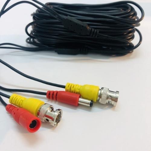 Dây cáp đồng trục liền nguồn đúc sẵn 2 đầu 20m dùng cho liên kết camera với đầu ghi, làm dây cấp nguồn cho camera.