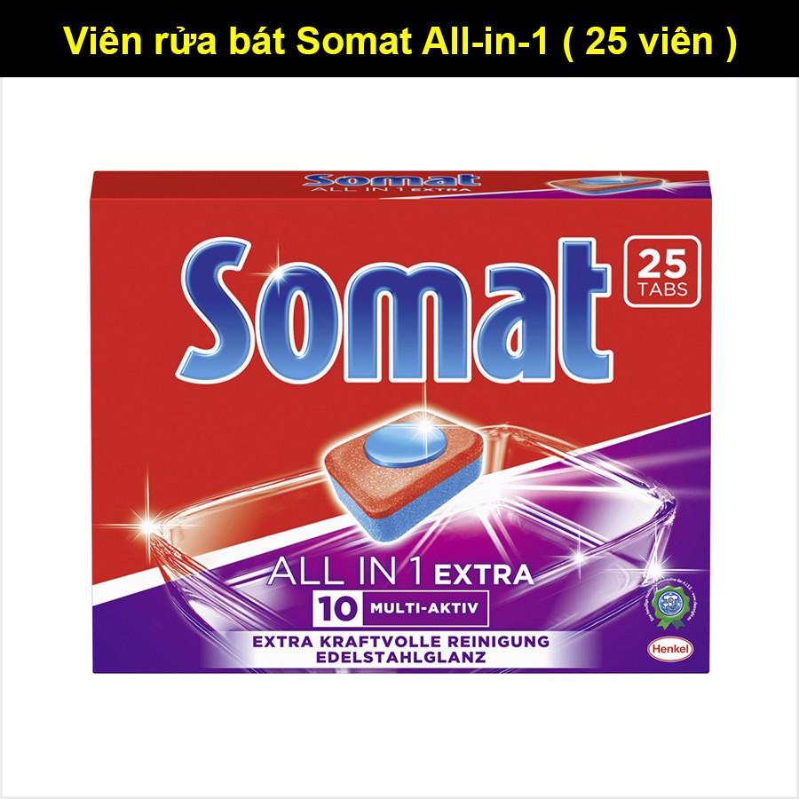 Viên Rửa Bát Chén Somat 25 VIên