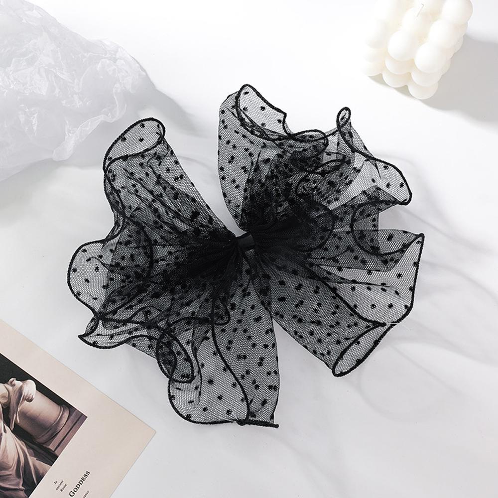 Kẹp Tóc Đuôi Ngựa Chấm Bi Lớn Thời Trang Cho Nữ Giá Đỡ
