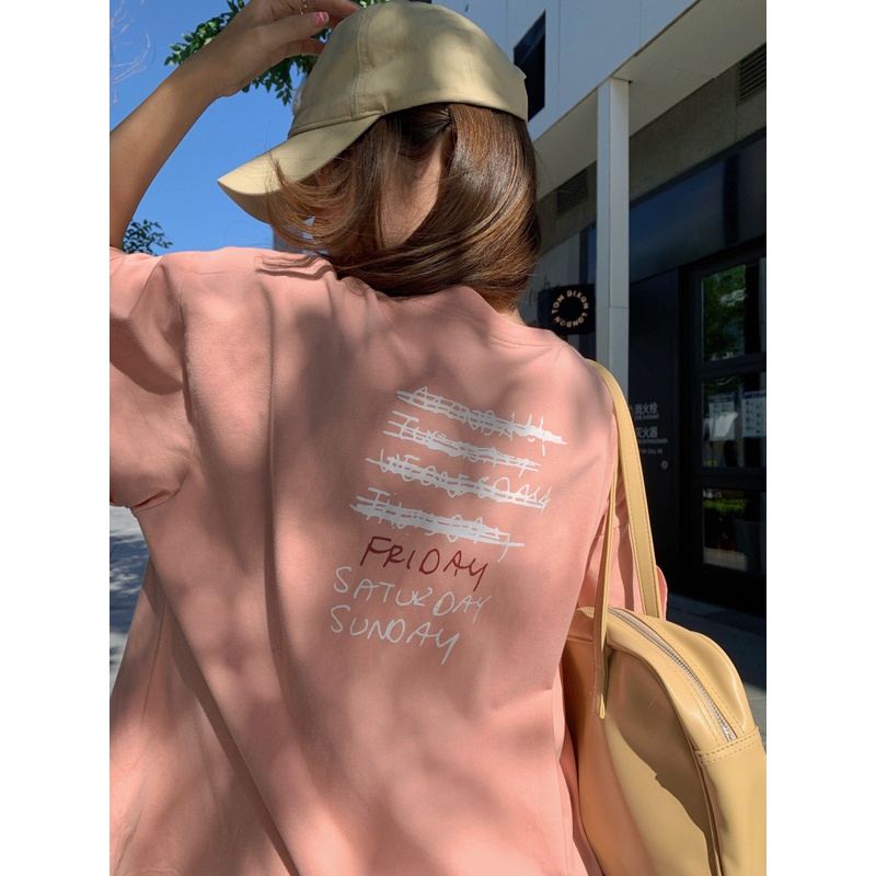 Áo Thun Tay Ngắn Dáng Rộng In Hình Mặt Cười Đơn Giản Trẻ Trung