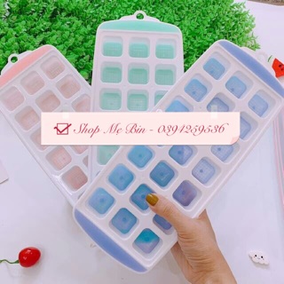 Khay trữ đông đồ ăn dặm cho bé có nắp đậy đáy silicon