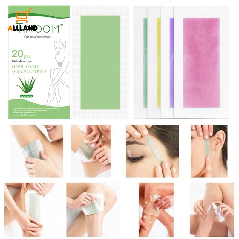 Set 10/20 Miếng Dán Sáp Ong Hai Mặt Dùng Cho Tẩy Lông Cơ Thể Đa Năng