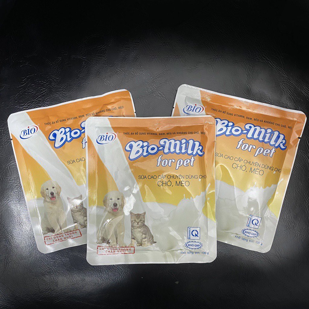 Sữa bột cho chó mèo BIO-MILK For Pet bổ sung vitamin, đạm, khoáng và các chất dinh dưỡng cần thiết