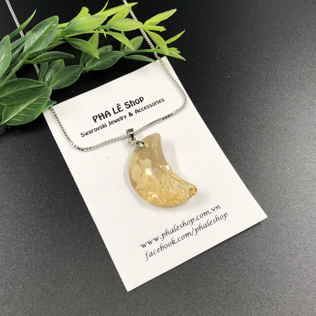 Mặt Dây Chuyền Pha Lê Swarovski Hình Trăng Khuyết S30mm
