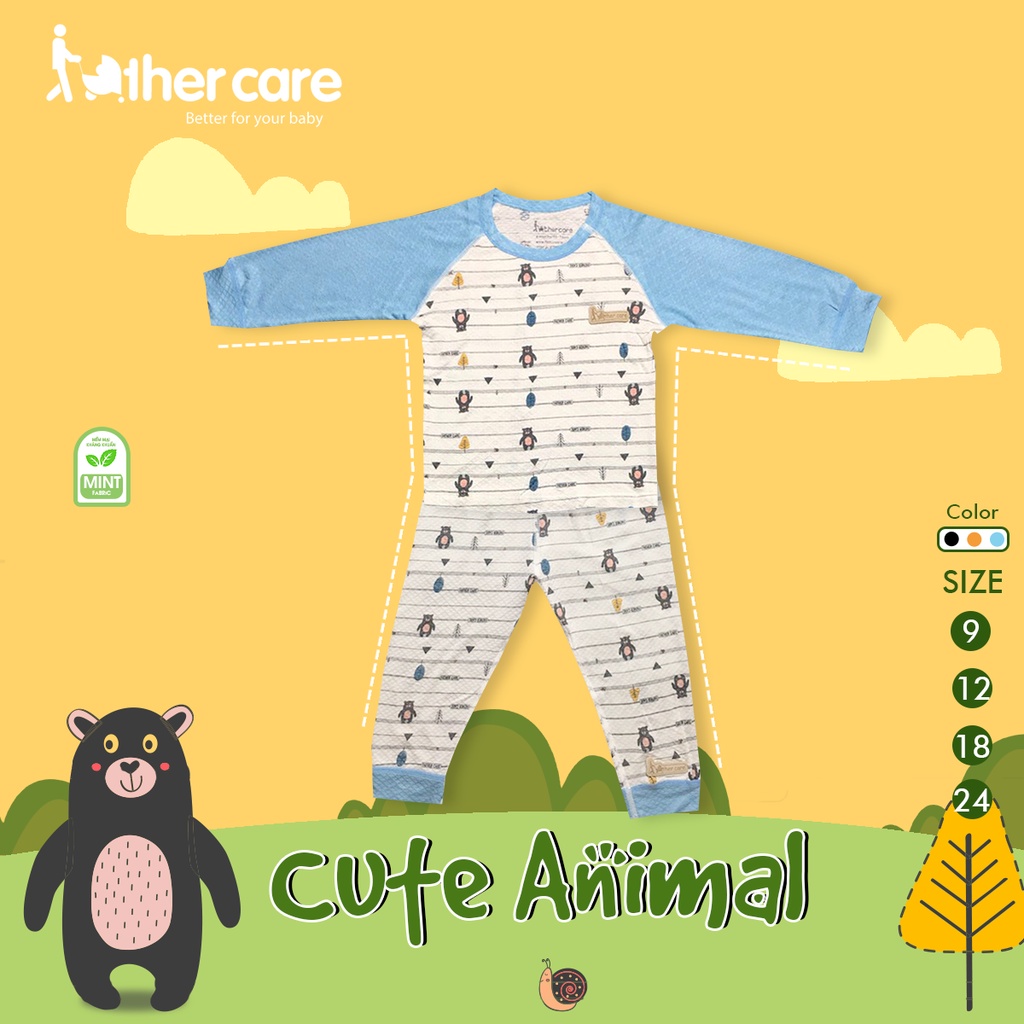 Bộ Quần Áo FatherCare trẻ em Raglan DT - Gấu  FC838