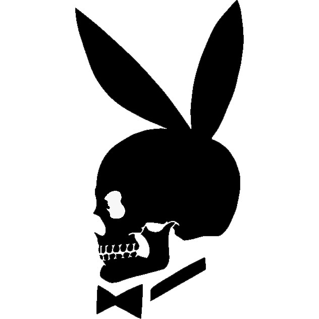 STICKER hình dán decal logo PLAYBOY, dán laptop, dán nón bảo hiểm