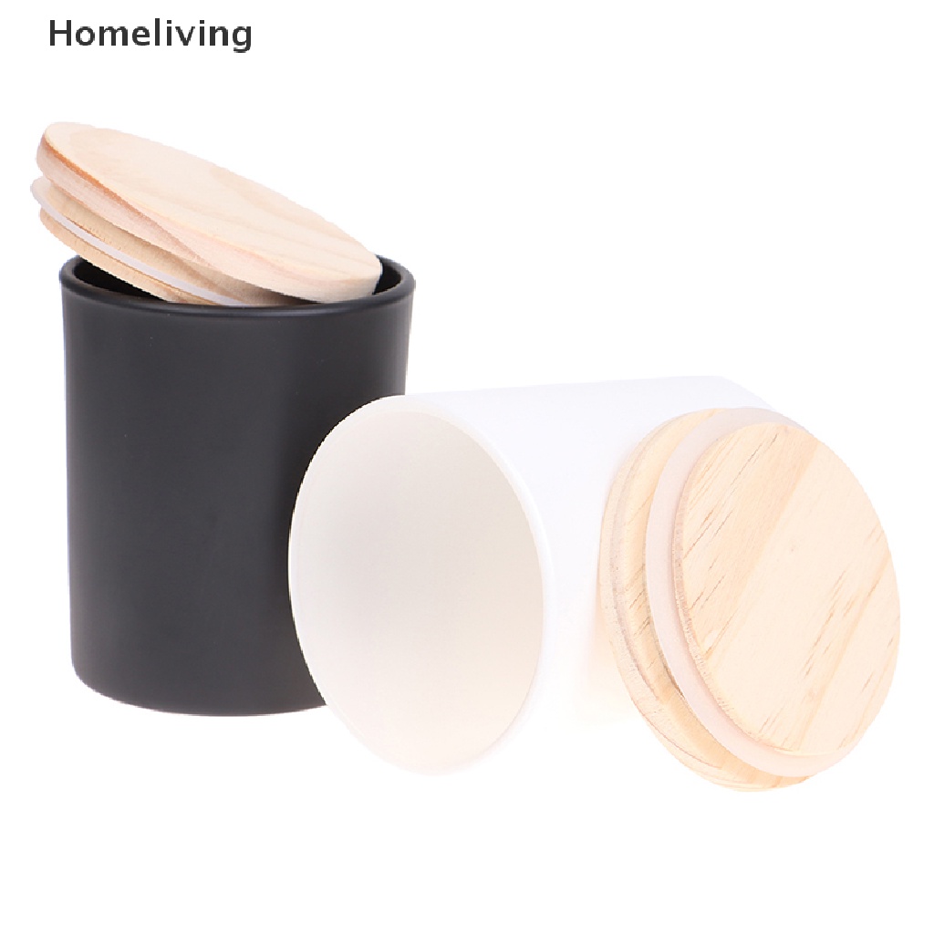 Cốc Thủy Tinh Đựng Nến Thân Thiện Với Môi Trường Có Nắp Gỗ