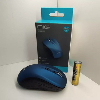 Chuột không dây kenno m102 (USB/Xanh Đen/1 pin rời)